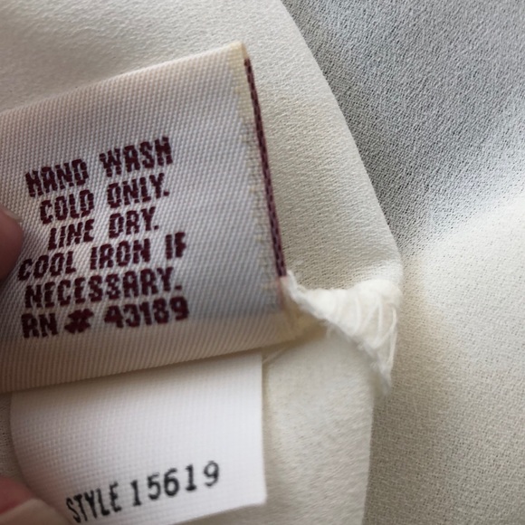 VTG Susan Bristol sheer ivory long sleeve blouse - Picture 8 of 10